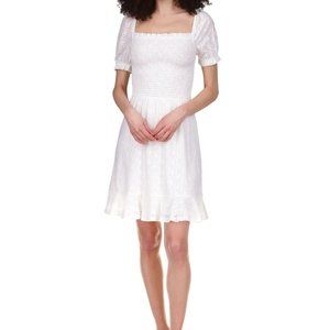 MICHAEL MICHAEL KORS Eyelet Smocked Peasant Dress
